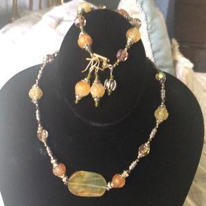 Gemstone and Swarovski in sparkling fall colors.